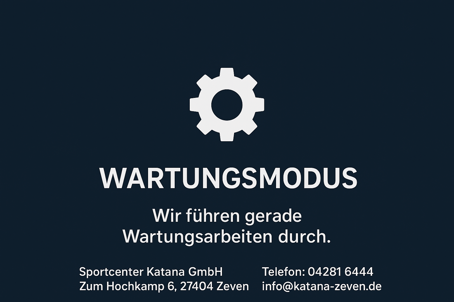 Website befindet sich in Wartung